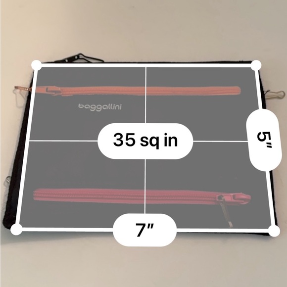 Baggallini Black Currency Organizer with Bright Zipper Pockets - Picture 5 of 5